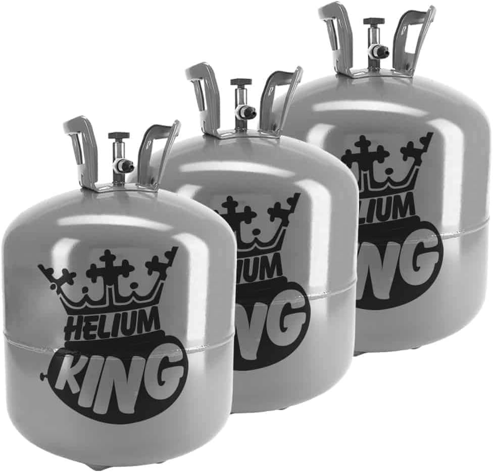 Helium King Large Gas Cylinder - Fills 50 Balloons - Pack of 3