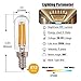 T25 4W Tubular LED Bulb,Edison LED Filament Pendant Lighting, Vintage E12 Candelabra Base LED Light,40w Incandescent Replacements,Warm White 2700K, Dimmable Night Light Bulbs,5 Pack