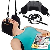 Neck Sling by Linespine - Hammock for Neck Pain Relief, Relieves Stress & Shoulder Pain - High Quality Cervical Neck Traction Device with Handy Carrying Pouch