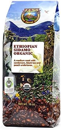 Java Planet - Coffee Beans, Organic Coffee from Ethiopia, Gourmet, Organic Coffee Beans, Fair Trade, Medium Roast, Arabica Gourmet Coffee Grade A, packaged in 1 LB bag