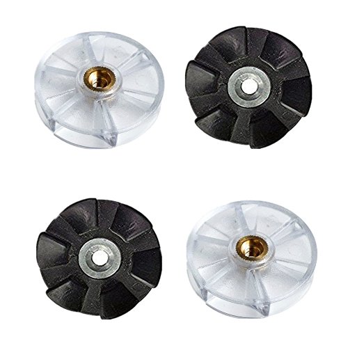Blendin 2 Blade Rubber Gears and 2 Motor Base Top Gears Replacement Parts,Fits Nutribullet Blender Juicers