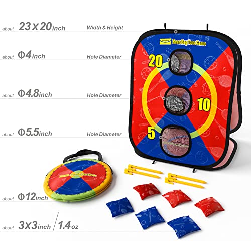 Bean Bag Toss Game for Kids, Foldable Cornhole Board Game for Toddler