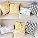 Slow Cow Embroidery Decor Decorative Throw Pillow Covers Yellow Cushion Covers Pillow Cases for Couch Sofa Bedroom 18x18 Inches, Set of 2