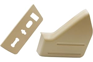 Adzfel 2PCS Compatible with Ford F150 Seat Trim Cover Panel and Seat Switch Housing Bezel 2009-2014, Lincoln Mark LT Front Driver Side Seats Panel Replacement Cover 9L3Z1661693CA 9L3Z14A706NA-Beige