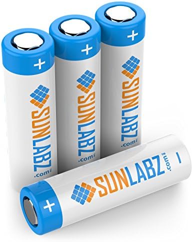 SunLabz 18650 3.7V Rechargeable (4-Pack) Flat Top Battery Cells 2600mAh