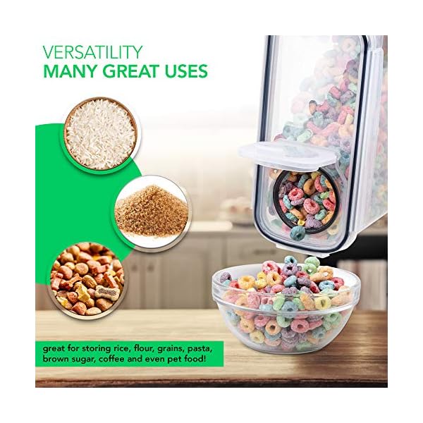 AS-Kitchen-Cereal-Containers-Storage-Set-of-4X-4L-Airtight-Container-with-Lid-Labels-Chalk-Pen-Pantry-Storage-Plastic-Containers-Flour-Storage-Container-Pet-Food-Storage-Containers-Dispenser A&S Kitchen Cereal Storage Containers Set of 4x 4L Airtight Container with Lid, Labels, Chalk Pen. Pantry Storage…