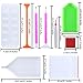 Aneco 61 Pieces DIY Diamond Painting Tools Diamond Stitch Pen Tweezers Plastic Tray Diamond Embroidery Box DIY Painting Accessories Set for DIY Art Craft