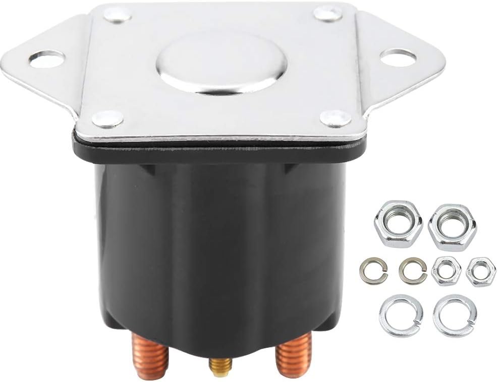 Solenoid Valve, 12V Golf Cart Solenoid Replacement 4 Terminal 1013609