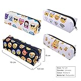 KooJoee Emoji Pen Pencil Case with Zipper for Kids/Girls/School Students/Teenagers(Pack of 4 Pieces)