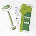 Ticlo's Authentic Jade Roller - Massage Tool For Face, Neck & Body – 100% Natural Jade Stone - BONUS 3D Soft Sleep Mask