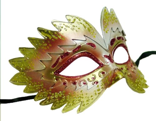 Red Color Venetian Mardi Gras Masquerade Mask