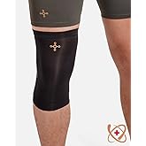 Tommie Copper Core Compression Infrared Knee Sleeve, Unisex, Men & Women, 4D Stretch Infrared Infused, Self-Warming Sleeve for Muscle Support & Stability - Black - Large