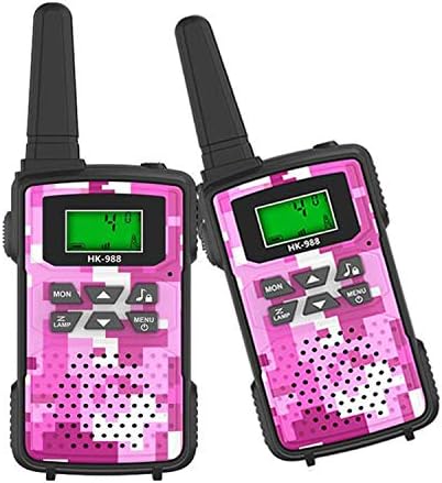 Imurz Walkie Talkies for Kids ,22 Channels 2 Way Radio with Backlit LCD Flashlight,3 Miles Range for Outside Adventures, Camping, Hiking for 3-12 Year Old Boys Girls Gift, 2 Pack Red