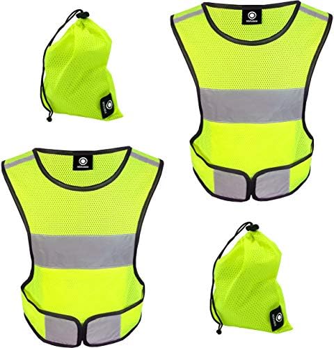 HiVisible Reflective Vest, Reflective Running Vest, Reflective Running Gear. Night Running Gear, Bike Vest, Reflector Vest with Safety Reflective Bands