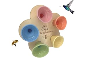 NOCITTA Drinking Cup for Bees,Bee Insect Drinking Cup Bee Cups Bee Insect Drinking Cup for Garden, Thirsty Pollinators Need a Drink,Bee Cups Collect a Teaspoon of Water (1)