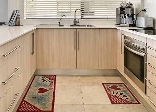 Maxy Home CU-5569-1X2 Cucina Collection Doormats, Area Rugs