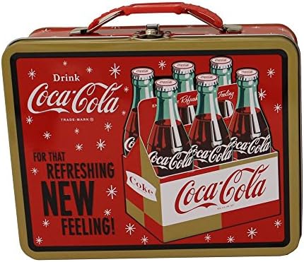 Coca-Cola Galvanized Tin Retro Lunch Box (Red)