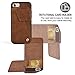 ZVEdeng Wallet Case Compatible with iPhone SE2/8/7 4.7INCH, Rotational Wallet Phone Case with Credit Card Holder Slot Leather Shockproof Case Protective Cover Magnetic Flip Case Handbag Purse-Brown