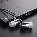 Yugoo in Ear Earbuds Wired Earphones Metal Stereo Noise Isolating Headphones with Mic for Apple Devices, Android Smartphone, Mp3/Mp4 Player, Laptop, Tablet, Etc.(Silver with Black)