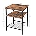 VASAGLE ALINRU End Table, Side Table, Nightstand with 3 Shelves, Bedside Table, Bedroom, Living Room, Simple Assembly, Mesh Shelf, Metal, Industrial Design, Rustic Brown ULET47BX