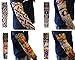 Bundle Monster 20pc Fake Temporary Tattoo Sleeves Body Art Arm Stockings Accessories - Designs Tribal, Dragon, Skull, and Etc.