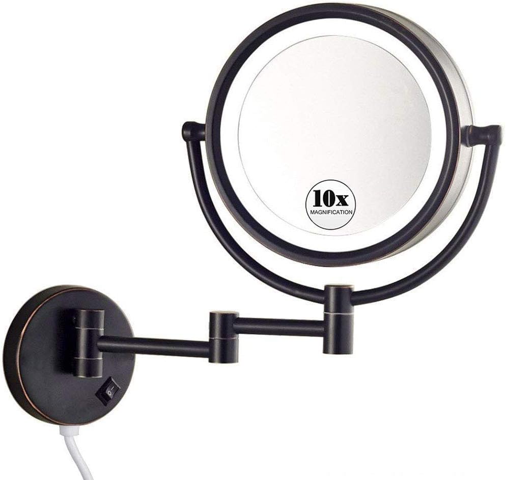 SGSG Makeup Mirror Wall Mount 10x Magnifcation, Wall Mount