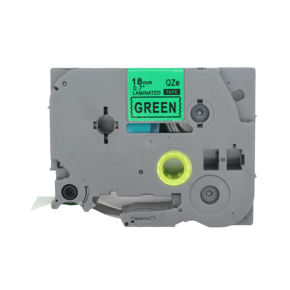 BROVACS 1 Pack Black on Green Laminated Label Tape Compatible for Brother P-Touch Label Printer TZ 741 TZe 741 18mm 3/4" OPA4741