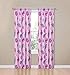 Jay franco Nickelodeon JoJo Siwa Dream Believe 84 inch Drapes 4 Piece Set - Beautiful Room Décor & Easy Set up - Window Curtains Include 2 Panels & 2 Tiebacks (Official Nickelodeon Product)