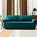 SUBRTEX Stretch Loveseat Slipcover 1 Piece Sofa Covers for 2 Cushion Couch Washable 2 Seater Sofa Slipcovers for Living Room(Turquoise,Medium)