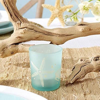 Kate Aspen Beach Party Glass (Set of 4) Holders Votive, One Size, Blue (27184NA) 51qWkCcZZ0L