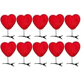 Girl Hair Clips 10 Pieces Heart Hair Clips Love- shaped Boppers Adorable Love Heart Barrettes Hair Accessories for Women Girls Hair Clip