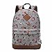 Douguyan Girl's Casual Lightweight Print Backpack Cute School Bag Campus Satchel Powder Blue 133b