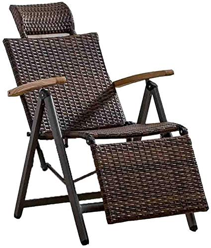 Liegestuhl Sonnenliege Gartenliege Lounge Sessel Klappbarer Innen-Sonnenliegen im Innenbereich Wicker Rattan…