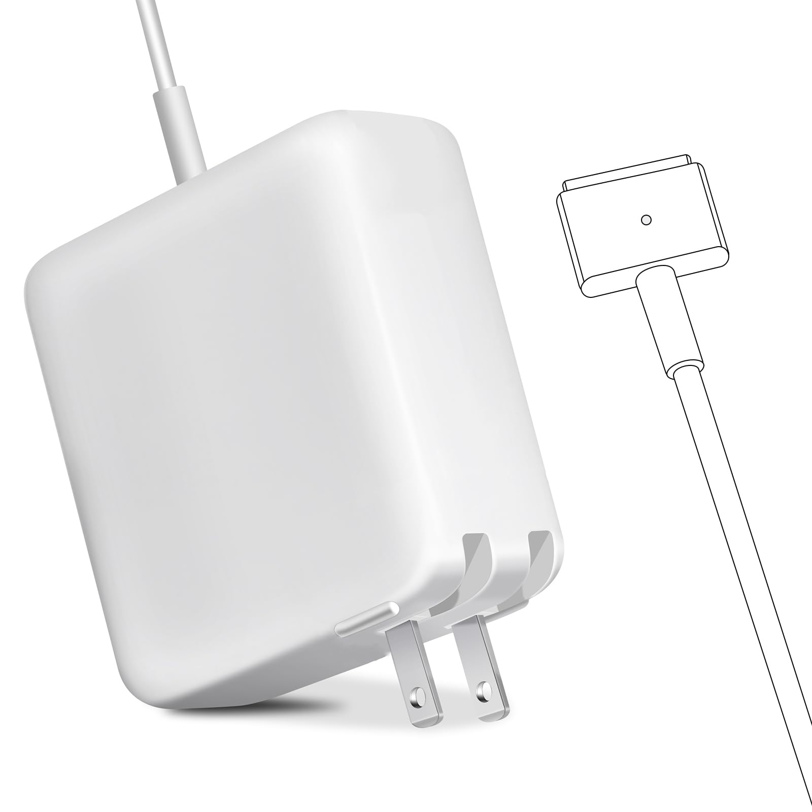 Chargeur 60W T-Tip Compatible MacBook Pro/Air 2012-2017 - Alimentation Fiable Avec Indicateur LED