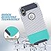 ULAK iPhone Xs Case, Dual Layer Case for iPhone X, Slim Fit Hybrid Hard PC Shell Flexible Shock Absorbing TPU Skin Protective Grip Cover for Apple iPhone X/Xs 5.8 Inch, Mint Stripes