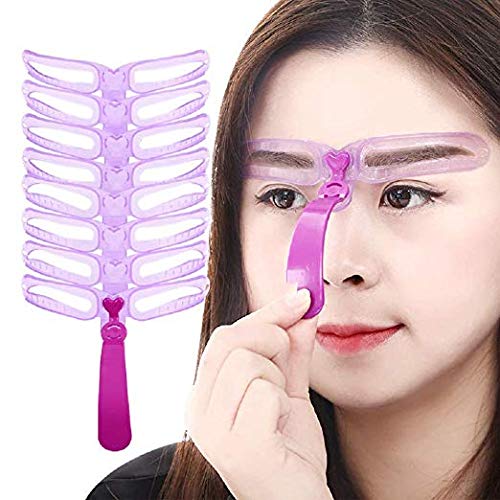 Eyebrow Stencils, 8 PCS Different eyebrow assistant tool,Eyebrows Grooming Stencil Kit,Shaping Templates,Eyebrow Stencils Reusable,Eyebrow Drawing Guide Card,Brow Shaping Template,DIY Makeup Tools - Thumbnail 3