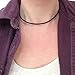Loralyn Designs 3mm Thick Black Leather Necklace Cord with Stainless Steel Clasps (20 Inch)