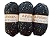Patons Shetland Chunky Tweed Yarn ( 3 Pack) Bulky Acrylic Wool Blend (Charcoal)