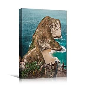 signwin Canvas Wall Art Rocky Seas Beach Beach...