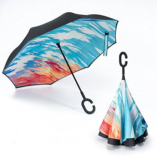Inverted Umbrella Reverse Folding Umbrella with Double Layer and C-Shaped Handle (Abstract)