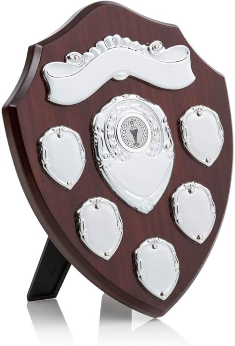 Personalised 8 Inch Perpetual Annual Shield Award/Trophy With 5