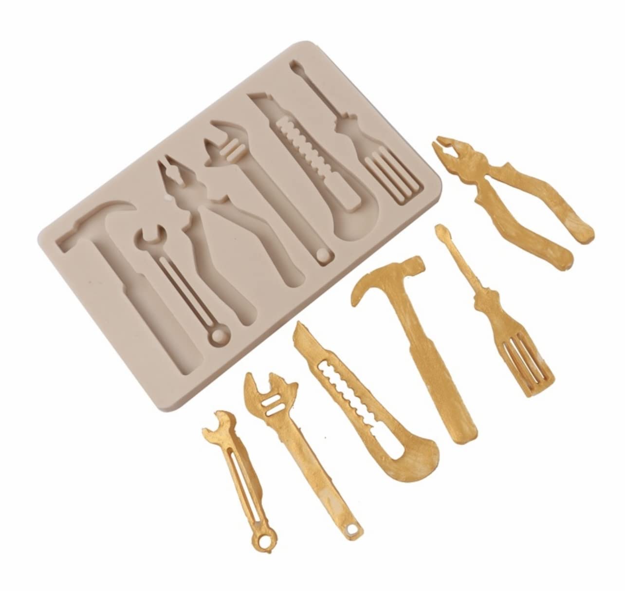 TTOA - Tools Hammer Screwdriver Silicone Fondant Mould | Builder Icing Mould | Hammer Sugar Craft
