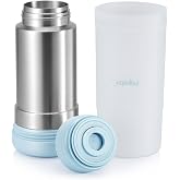 Papablic Portable Travel Baby Bottle Warmer On The Go, Fits Most Car Cup Holders, 12 OZ Stainless Steel Bottle Warmer, Leak-Proof, Safe &amp; Easy to Clean