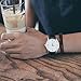 MAIDIEN 1PC New Men's Braided Leather Stainless Steel Cuff Bangle Bracelet Wristband