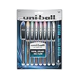 uni-ball Vision Elite Rollerball Pens, Micro Point (0.5mm), Assorted Colors, 8 Count