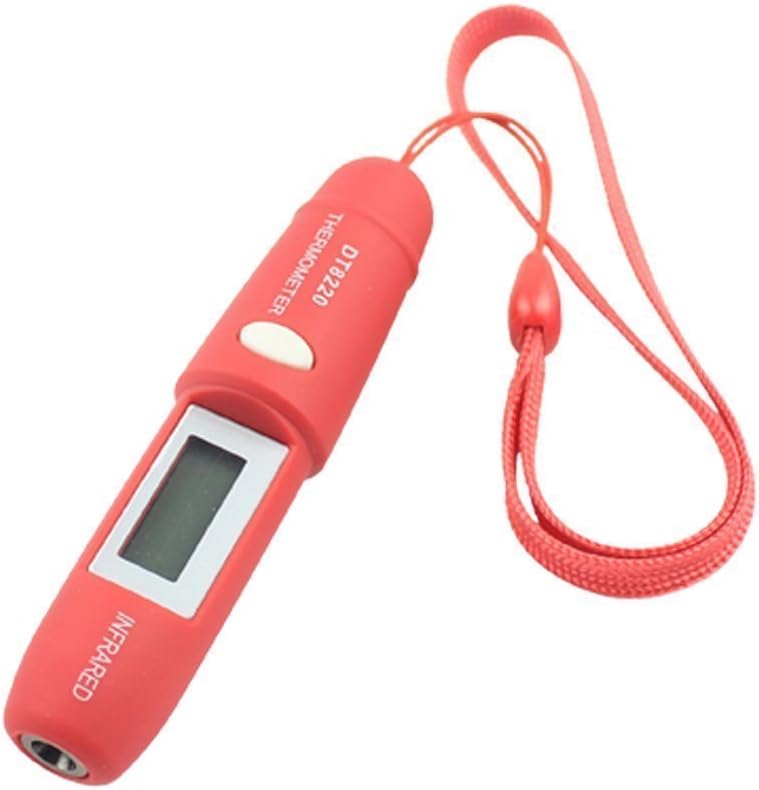 Shemya 1PC Mini Infrared Temperature Pen/Non-Contact IR thermometer Gauge Pen Range: - 50°C to 220°C (-58°F- 428°F) Red