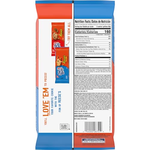 CHIPS AHOY! REESE’S PEANUT BUTTER CUP CHOCOLATE CHIP COOKIES, FAMILY SIZE, 14.25 OZ
