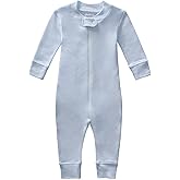 Owlivia Organic Cotton Baby Boy Girl Zip up Sleep 'N Play Pjs, Footless, Long Sleeve