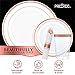 Prestee Rose Gold Disposable Dinnerware Sets - 350-Piece Plastic Dinner Set for 50 Guests, Includes Plastic Plates, Cups, Cutlery, for Weddings, Baby Showers, and Party Dining