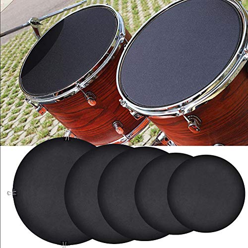 10pcs Mute Silencer Drumming Practice Pad Bass Drums Quiet Sound off Black, Drumming Silencer,Drum Silencer - Thumbnail 5